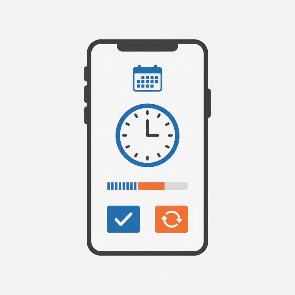 A smartphone screen displaying an automated appointment reminder with options to confirm or reschedule.